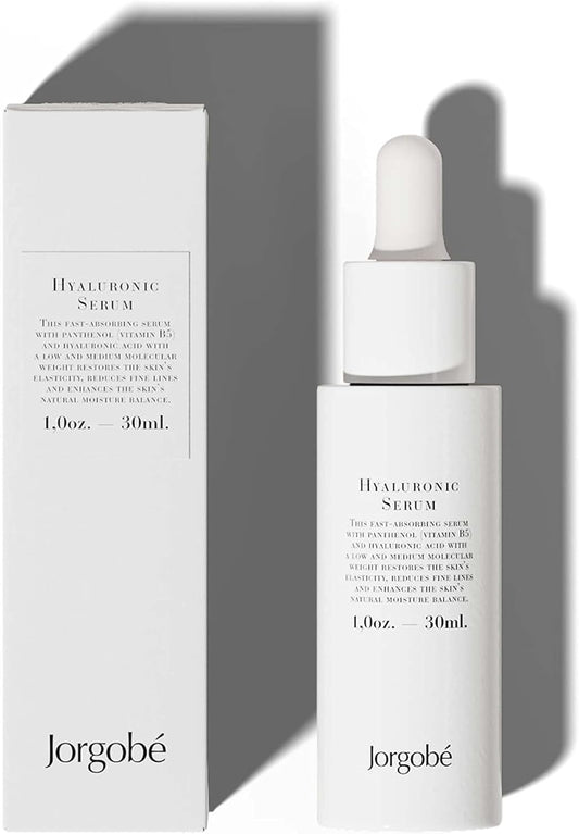 Jorgobé Hyaluronic Serum 30 ml I with Panthenol (Vitamin B5) and Hyaluronic Acid I Restores Skin Elasticity