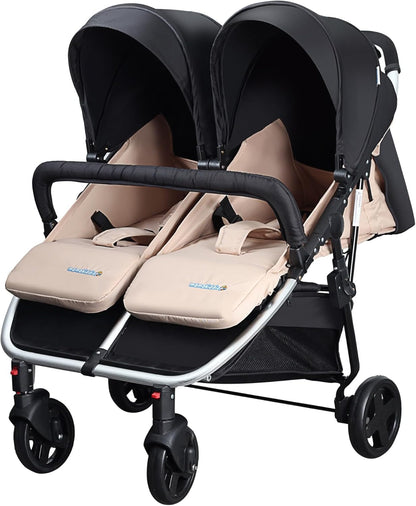 Twin Pram Tandem DuoSync Double Pram Twin Stroller Newborn Toddler Baby 0-3 Years