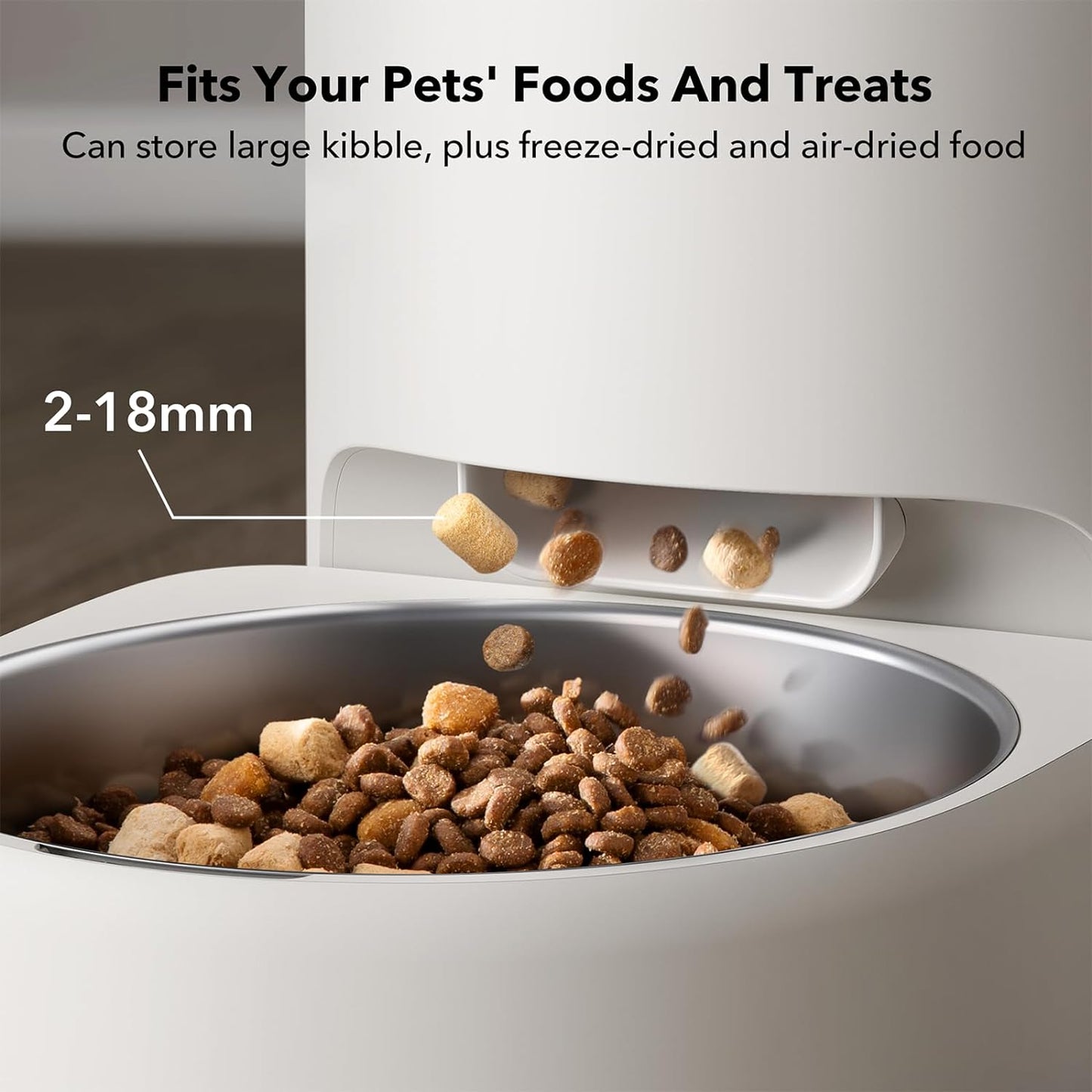 PETLIBRO Vacuum-Sealed Automatic Cat Feeders, 8L/34Cups Automatic Dog Feeder with 5G Wi-Fi, Automatic Cat Food Dispenser for Airtight Storage, Space Pet Feeder with 187mm Large Food Tray for Cat & Dog
