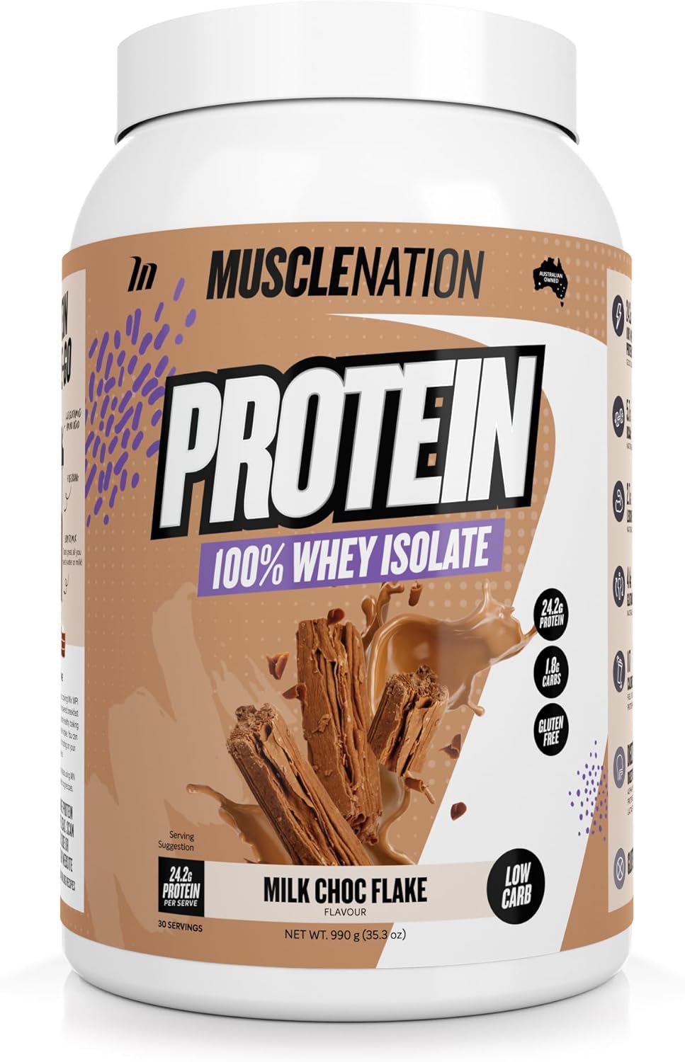 Roll over image to zoom in Muscle Nation Milk Chocolate Flavour