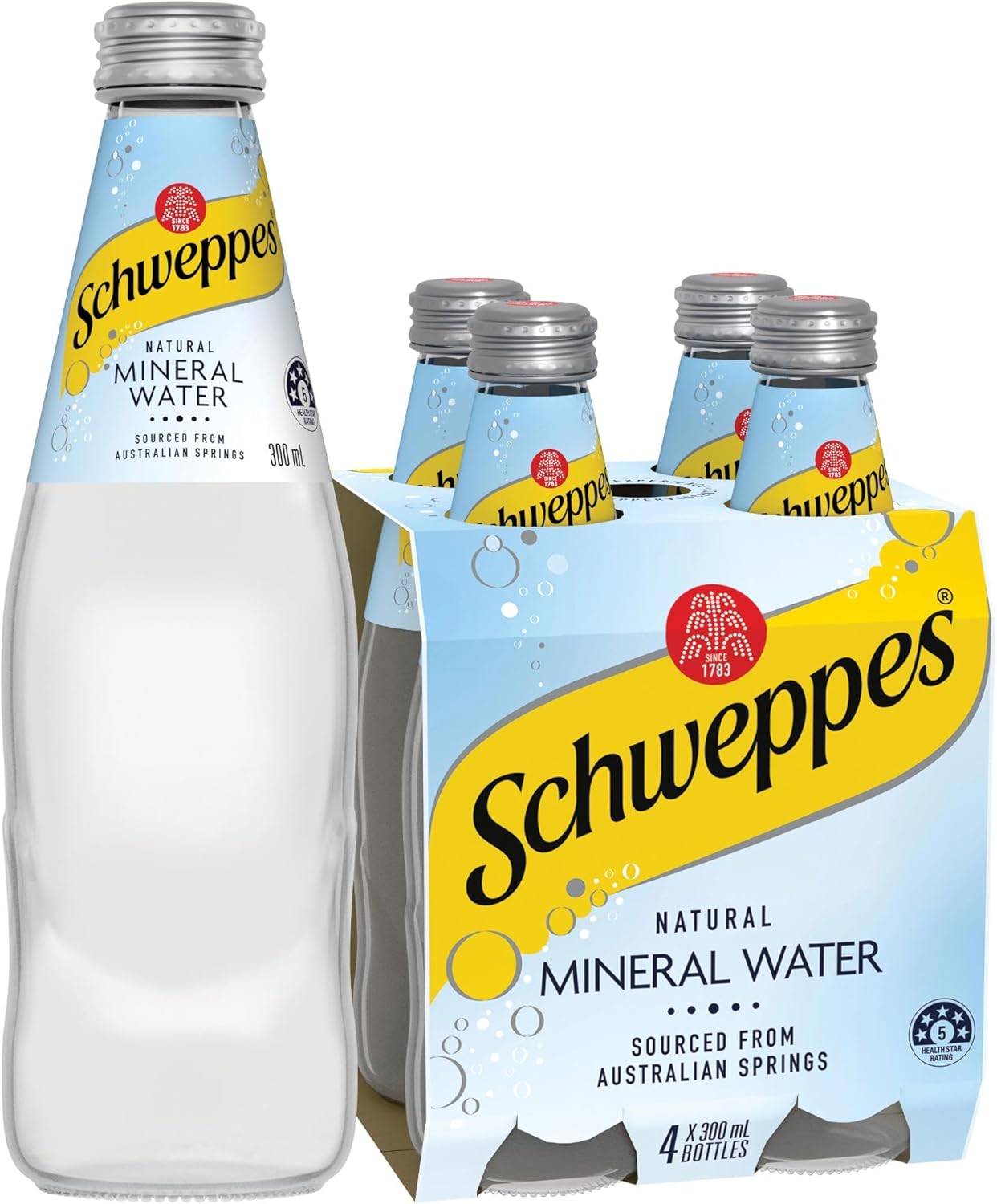 Schweppes Natural Mineral Water, 4 x 300 ml (Pack of 6)