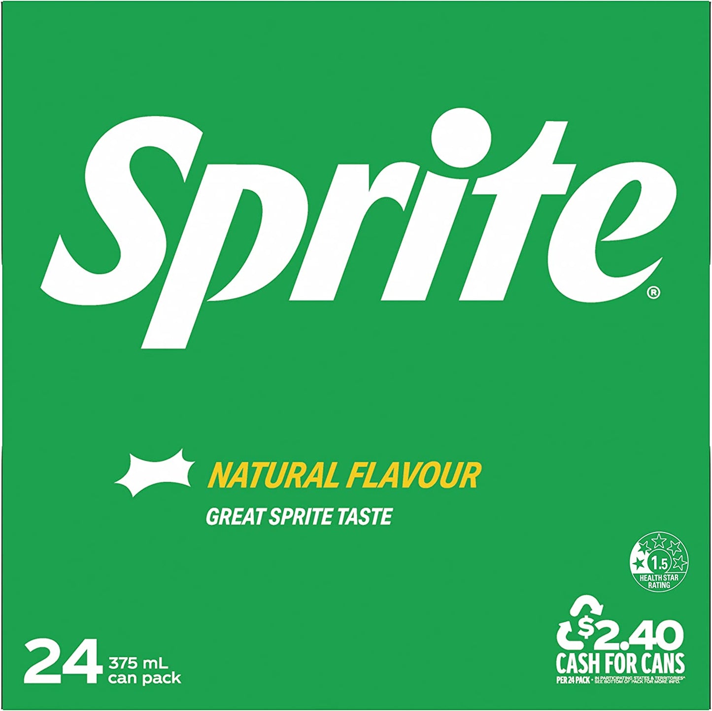 Sprite Lemonade Soft Drink  Cans 24 x 375 ml