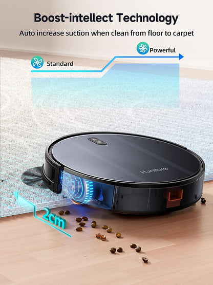 HONITURE Robot Vacuum, Robotic Vacuum Cleaner T8, 3000Pa Strong Suction, Self-Charging, Tangle-Free, Slim, Ideal for Hard Floor, Carpet, Pet Hair