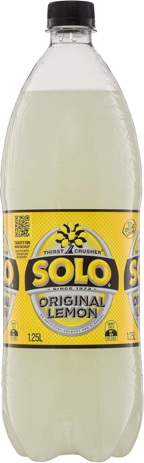 Solo Lemon Soft Drink, 12 x 1.25L