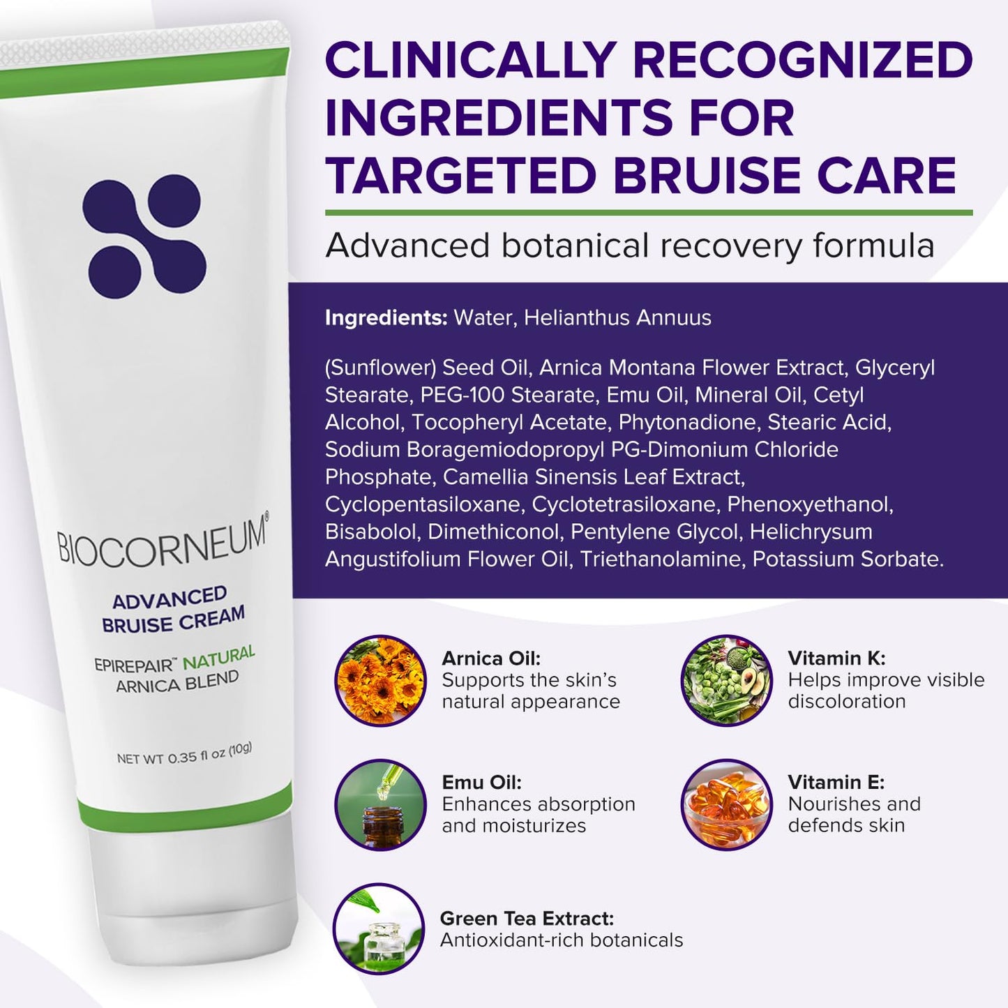 BIOCORNEUM Advanced Bruise Cream 1oz – Professional-Grade Arnica & Vitamin K Cream for Visible Skin Recovery