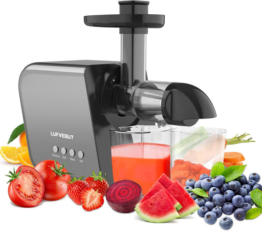 Fruit Vegetable Juicer Machine,Cold Press Slow Masticating Juicer Quiet Motor Easy To Clean