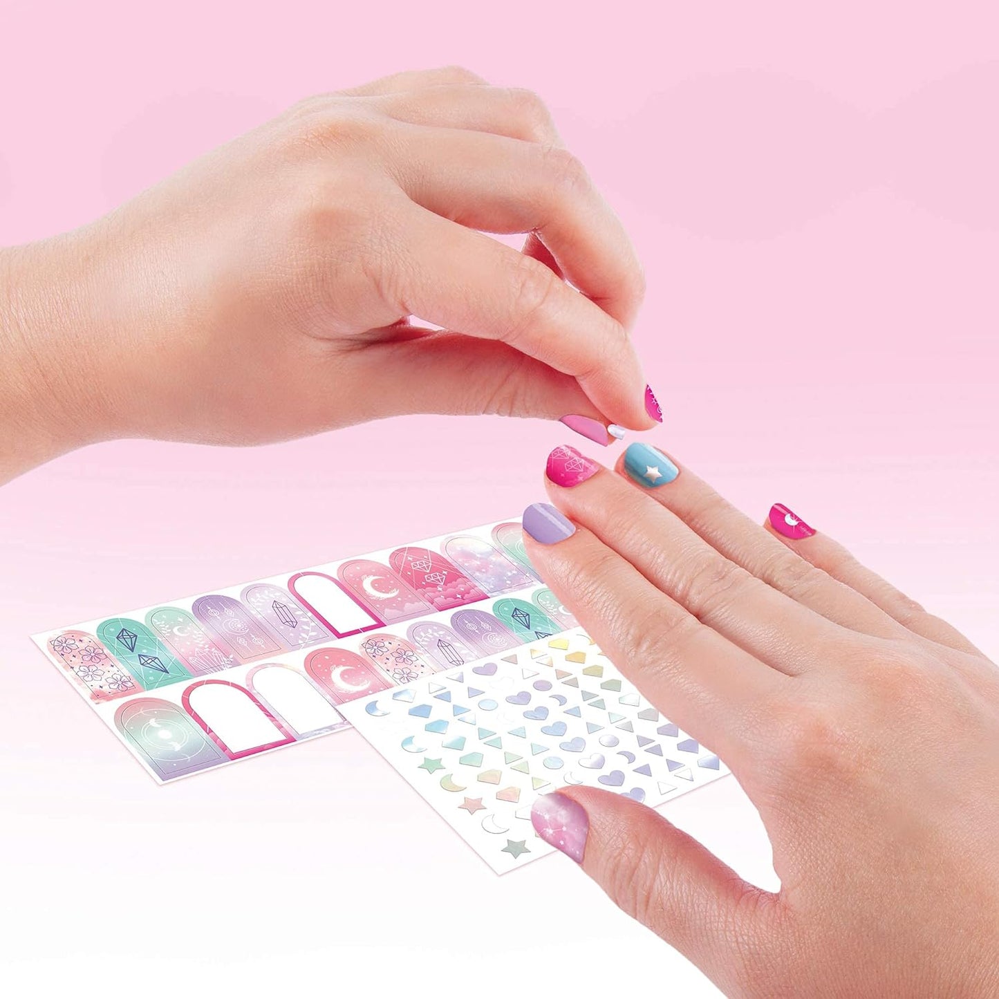 Make It Real - Light Magic Dryer and Nail Polish Set for Girls and Teens - Includes 5 Nail Polish Colors, Nail Dryer, Nail Art Stickers, and Nail File