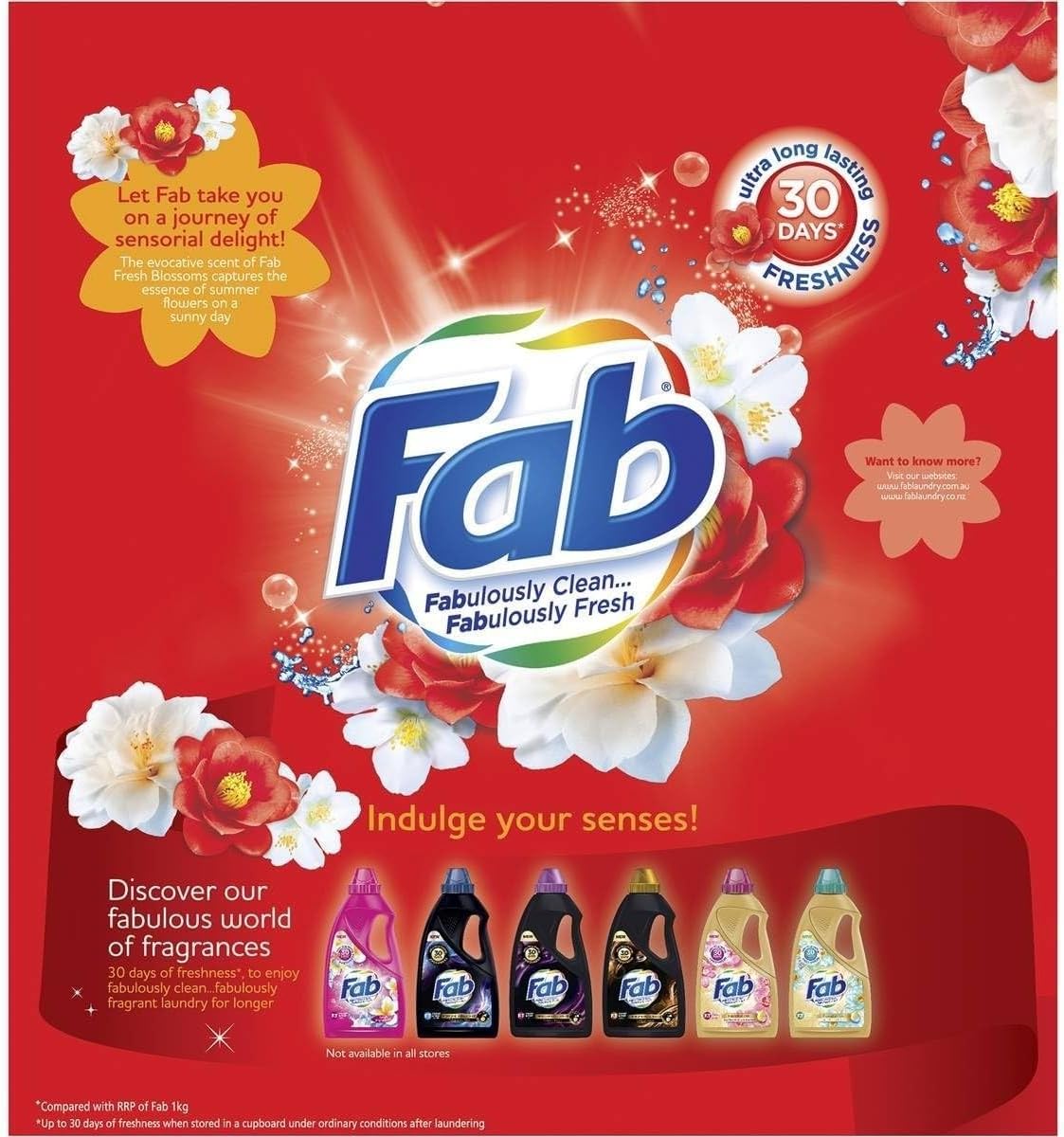 Fab Fresh Blossoms Front and Top Loader Laundry Powder Detergent 2 kg