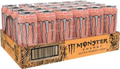 Monster Energy Drink Ultra Peachy Keen Energy Drink Cans 24 x 500mL