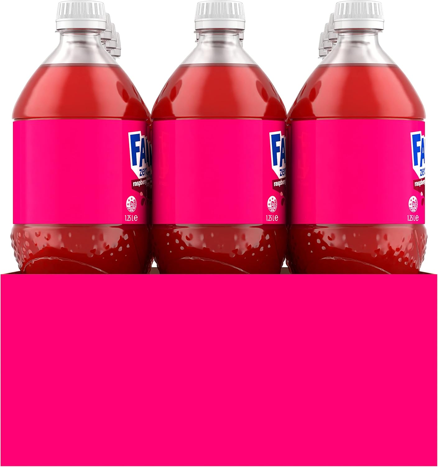 Fanta Raspberry Zero Sugar Soft Drink Multipack Bottles 12 x 1.25L