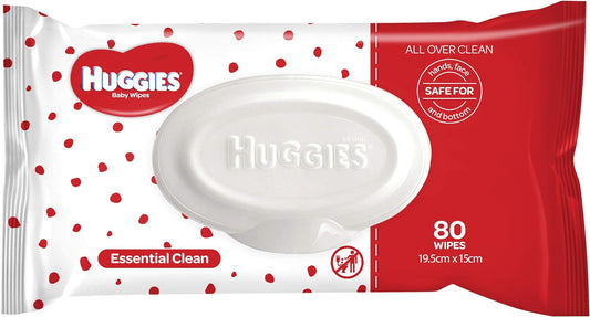 Huggies Essential Clean Baby Wipes 80 Count