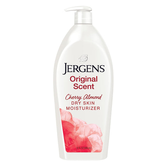 Dry Skin Lotion, Body and Hand Moisturizer for Long Lasting Skin Hydration, with HYDRALUCENCE blend and Cherry Almond Essence, 32 Ounce