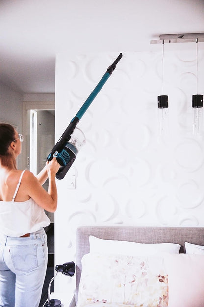 Shark Cordless Vacuum with Self Cleaning Brushroll, 3 Cleaning Modes, 40 Mins Runtime, Transforms Into Handheld, IZ102, Peacock Blue & Charcoal Grey