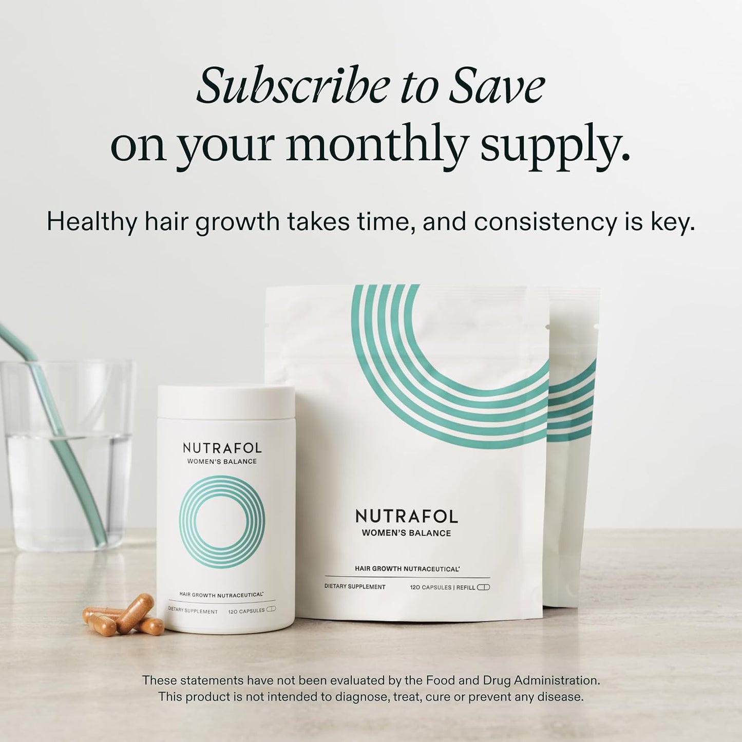 Nutrafol Women's Balance Hair Growth Supplements, Ages 45 and Up, Clinically Proven