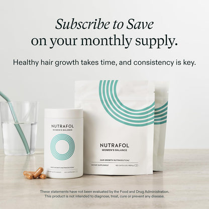 Nutrafol Women's Balance Hair Growth Supplements, Ages 45 and Up, Clinically Proven