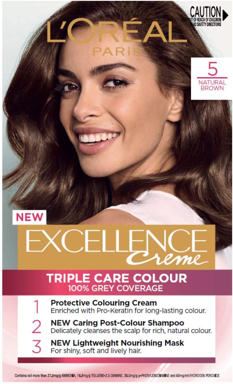 L'Oréal Paris, Permanent Hair Dye, Strengthening & With Up To 100% Grey Coverage, Excellence