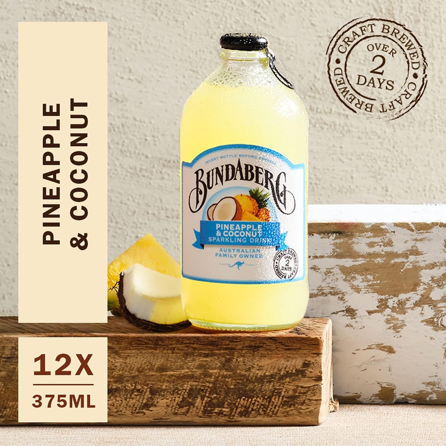 Bundaberg Pineapple & Coconut, 12 x 375 ml