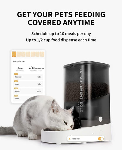 PETKIT Automatic WiFi Cat Feeder, APP Control for Remote Feeding & Monitor, Schedule Up to 10 Meals Per Day, 304 Stainless Steel & Advanced Fresh Lock Technology, Cats/Dogs Up to 15 Days of Feeding