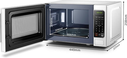 Toshiba Microwave Oven MM-EM20P(WH) 20L Digital 800W, 6 Preset Recipes, Procedural Memory, Auto Defrost, Digital Display, Modern Finish – White