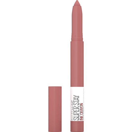 Maybelline Super Stay Ink Crayon Lipstick Makeup, Precision Tip Matte Lip Crayon with Built-in Sharpener, Longwear Up To 8Hrs, On The Grind, Purple Mauve Pink