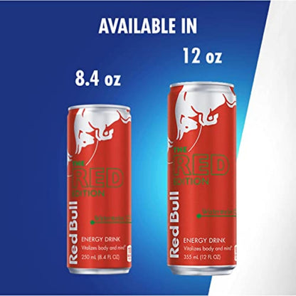 Red Bull Energy Drink, Watermelon | 114mg Caffeine | Contains Taurine & B Vitamins |Pack of 12