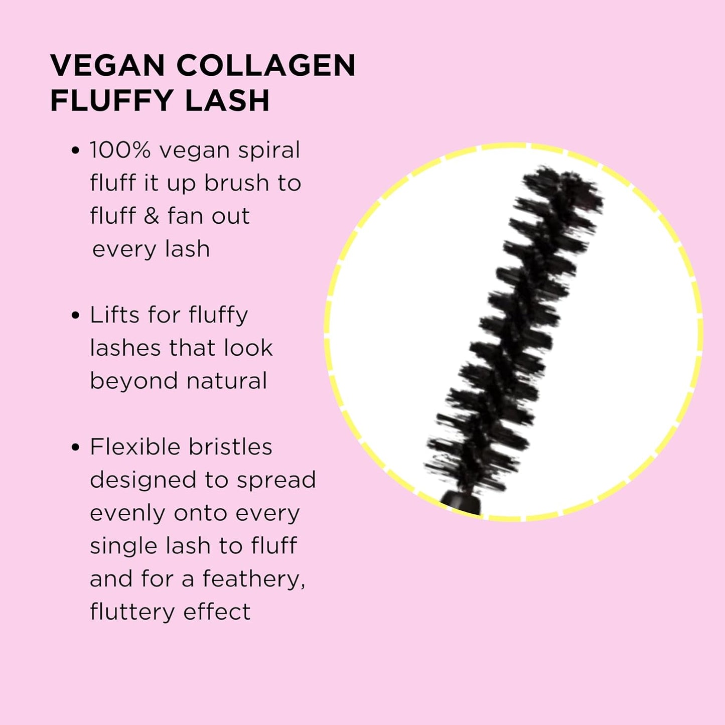 Pacifica Vegan Collagen Fluffy Lash Mascara - Black Mascara Women 0.24 oz