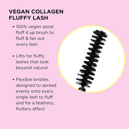 Pacifica Vegan Collagen Fluffy Lash Mascara - Black Mascara Women 0.24 oz