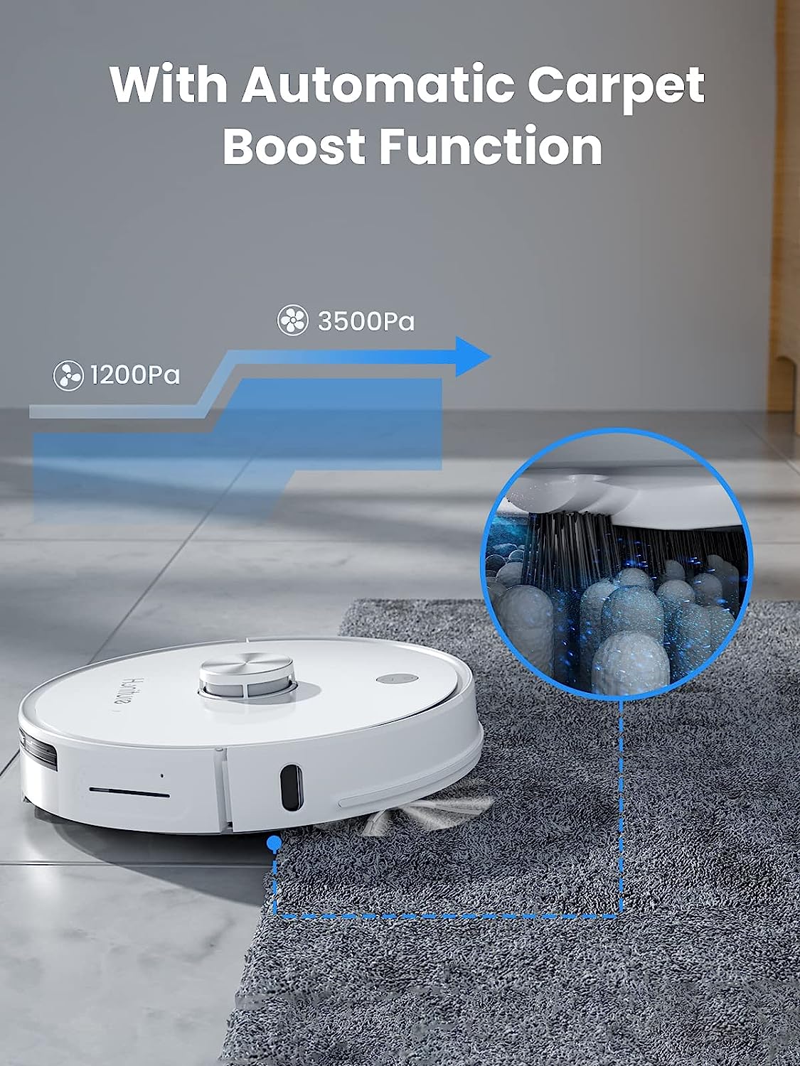 HONITURE Robot Vacuum Cleaner, G20 Robot Vacuum and Mop Combo 3 in 1,  4000pa Strong Suction, Self-Charging, App&Remote&Voice Control, Compatible  with