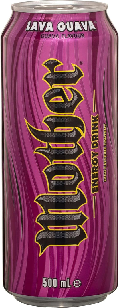 Mother Lava Guava Energy Drink 500 ml (24 Can)