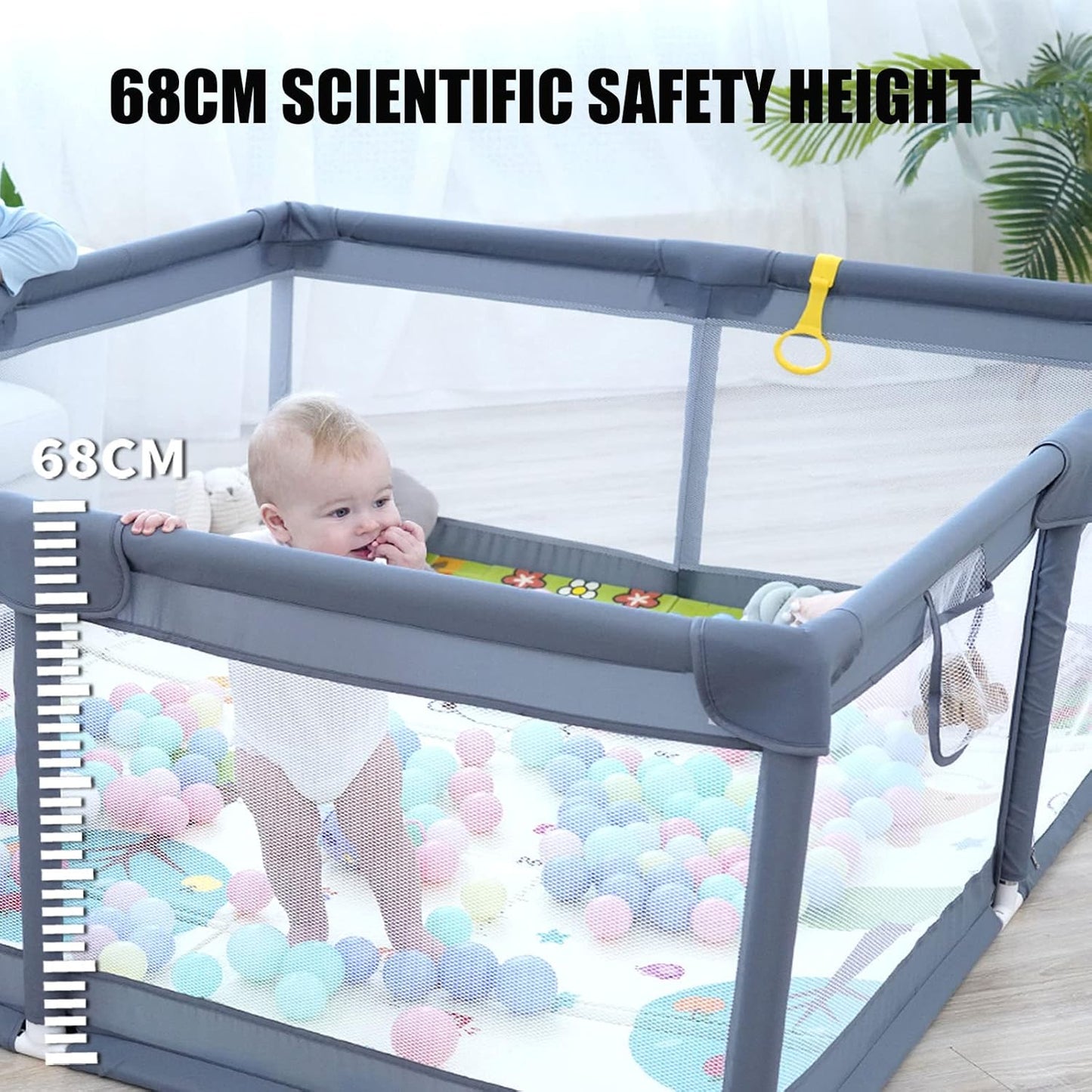 Baby Playpen, 150 x 180 x 68cm Large Playpen for Baby and Toddlers