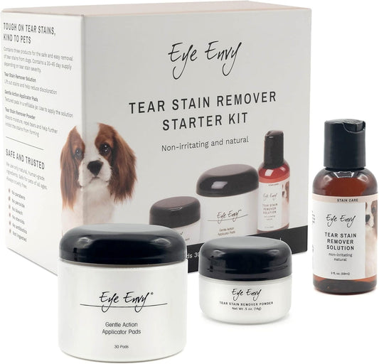 Eye Envy NR Tear Stain Remover Starter Kit for Dogs,MADE IN USA