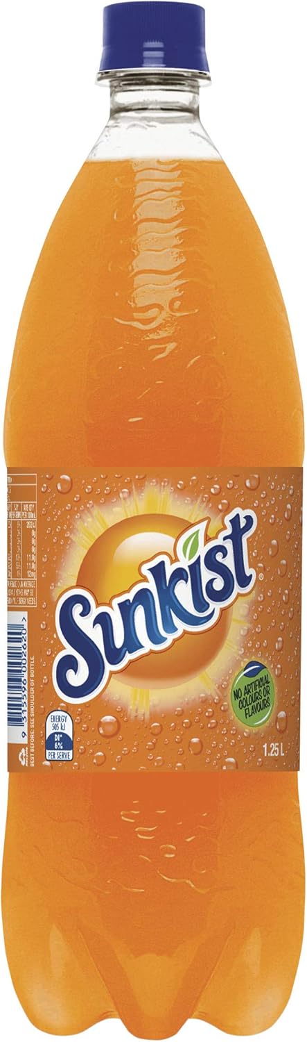 Sunkist Orange Soft Drink, 12 x 1.25L