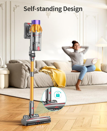 HONITURE X7 Cordless Vacuum Cleaner, 550W/45Kpa, Max 60 Mins Runtime, Wall-mounted Charging,Self-Standing, Stick Vacuum with Touch Screen, Vacuum Cleaner for Home, 2024 Latest Motor