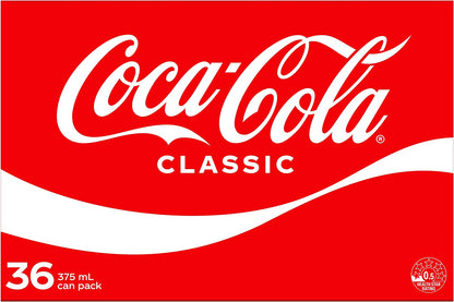Coca Cola Classic Soft Drink Multipack Cans 36 x 375mL