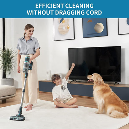 Belife Cordless Vacuum Cleaner, 22Kpa Stick Vacuum, Max 45mins Runtime, 380W Brushless Motor with Led Touch Screen, 6 In 1 Lightweight Wireless Vacuum