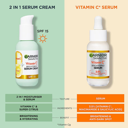 Garnier Skin Active Vitamin C Brightening Serum Cream with SPF15 50ml