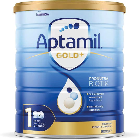 Aptamil Gold+ 1 Baby Infant Formula From Birth to 6 Months, 900gm