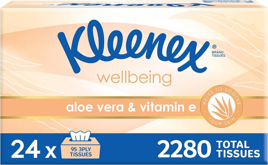 Kleenex Aloe Vera & Vitamin E 3 Ply Facial Tissues 2280 Count