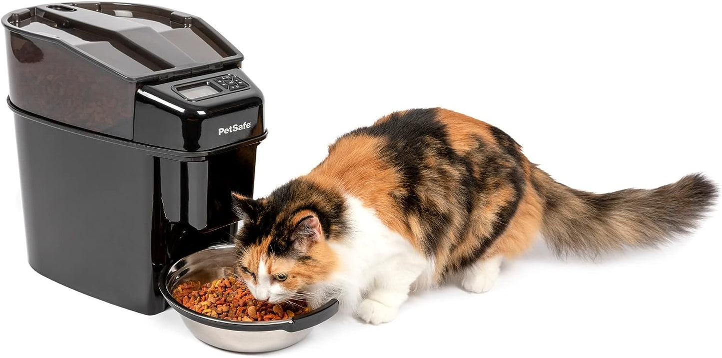 Healthy Pet Simply Feed - PetSafe Automatic Feeder - Headquartered in Knoxville, TN - Automatic Dog Feeder from the Engineers of the Smart Feed & Dancing Dot - 1-Year Comprehensive Protection Plan,Black