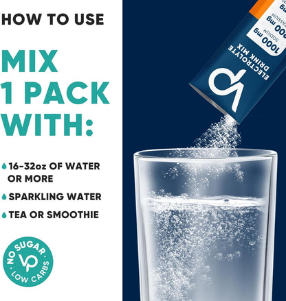 Venture Pal High Sodium Sugar Free Electrolytes Powder Packet - Drink Mix - 30 Sticks