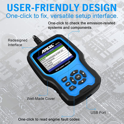 ANCEL BM700 BMW Professional SRS Airbag Reset Battery Registration Tool,Cooper OBD1 OBD2 Scanner