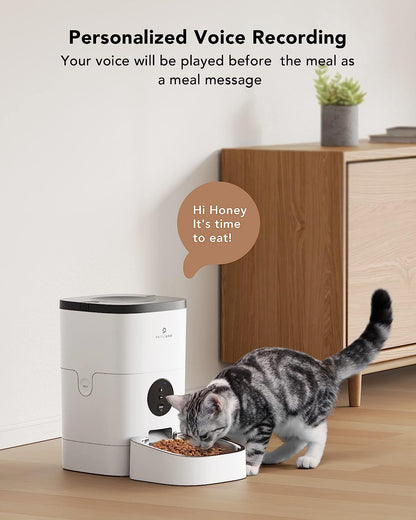 PETLIBRO Automatic Cat Feeders with Customize Feeding Schedule, Timed Wifi Cat Feeder with Interactive Voice Recorder,4L