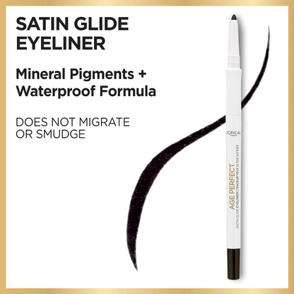 L’Oréal Paris Age Perfect Satin Glide Eyeliner with Mineral Pigments, Charcoal