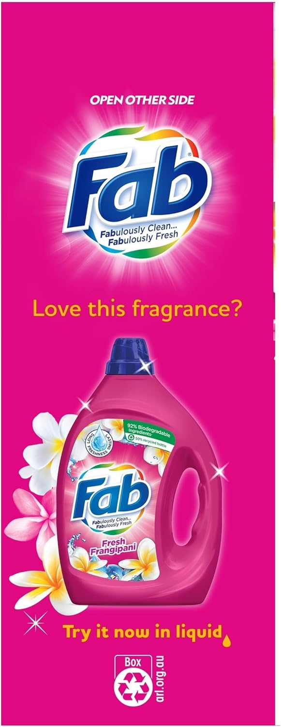 Fab Fresh Frangipani Front and Top Loader Laundry Powder Detergent 2 kg