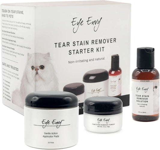 Eye Envy Cat Tear Stain Remover Starter Kit,MADE IN USA