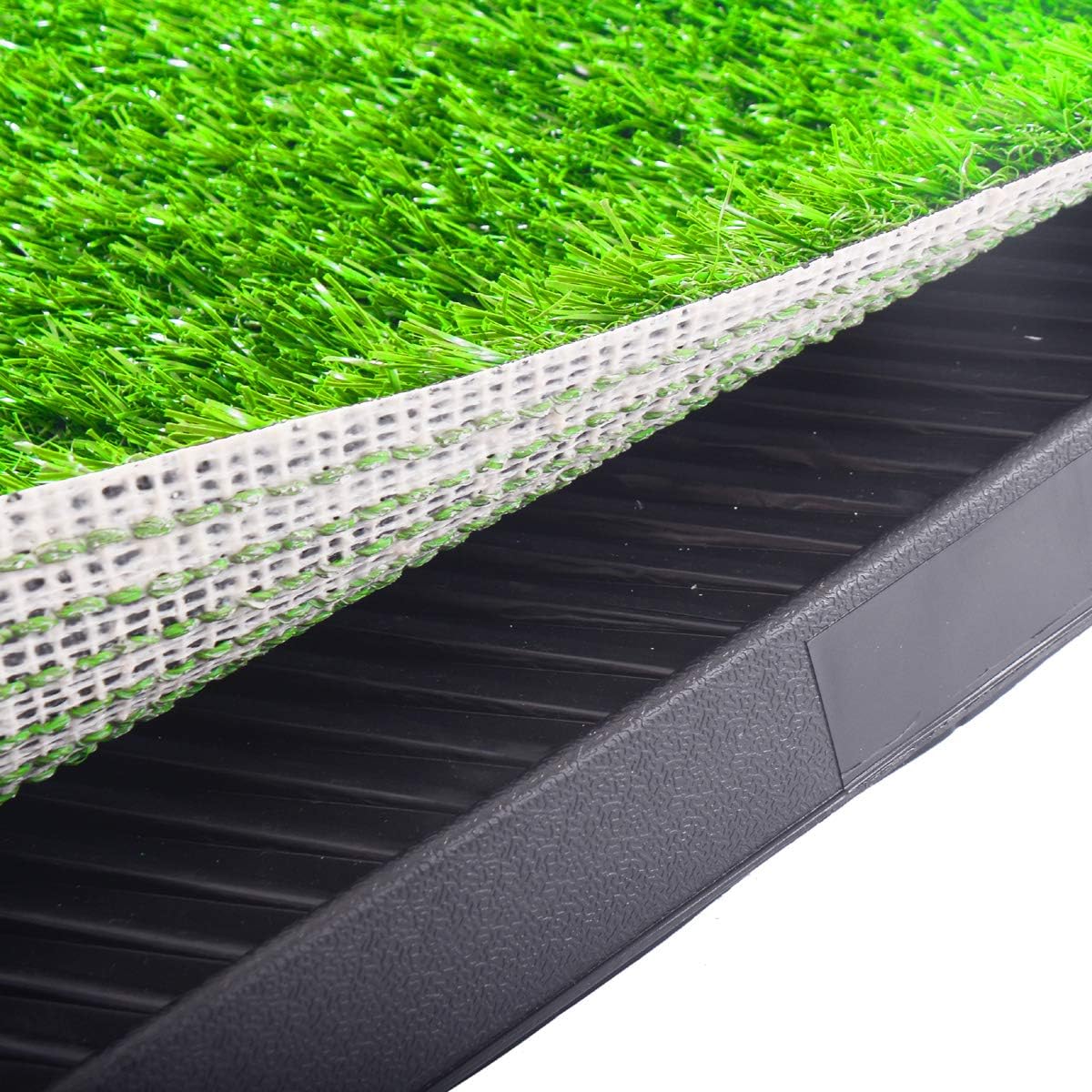 Dog Pee Grass Pad with Tray，Artificial Pet Grass Indoor Dog Potty Pet Potty Training Pads Pet Turf Outdoor Supplies Portable Bathroom, Green, 25x20x2.5inch
