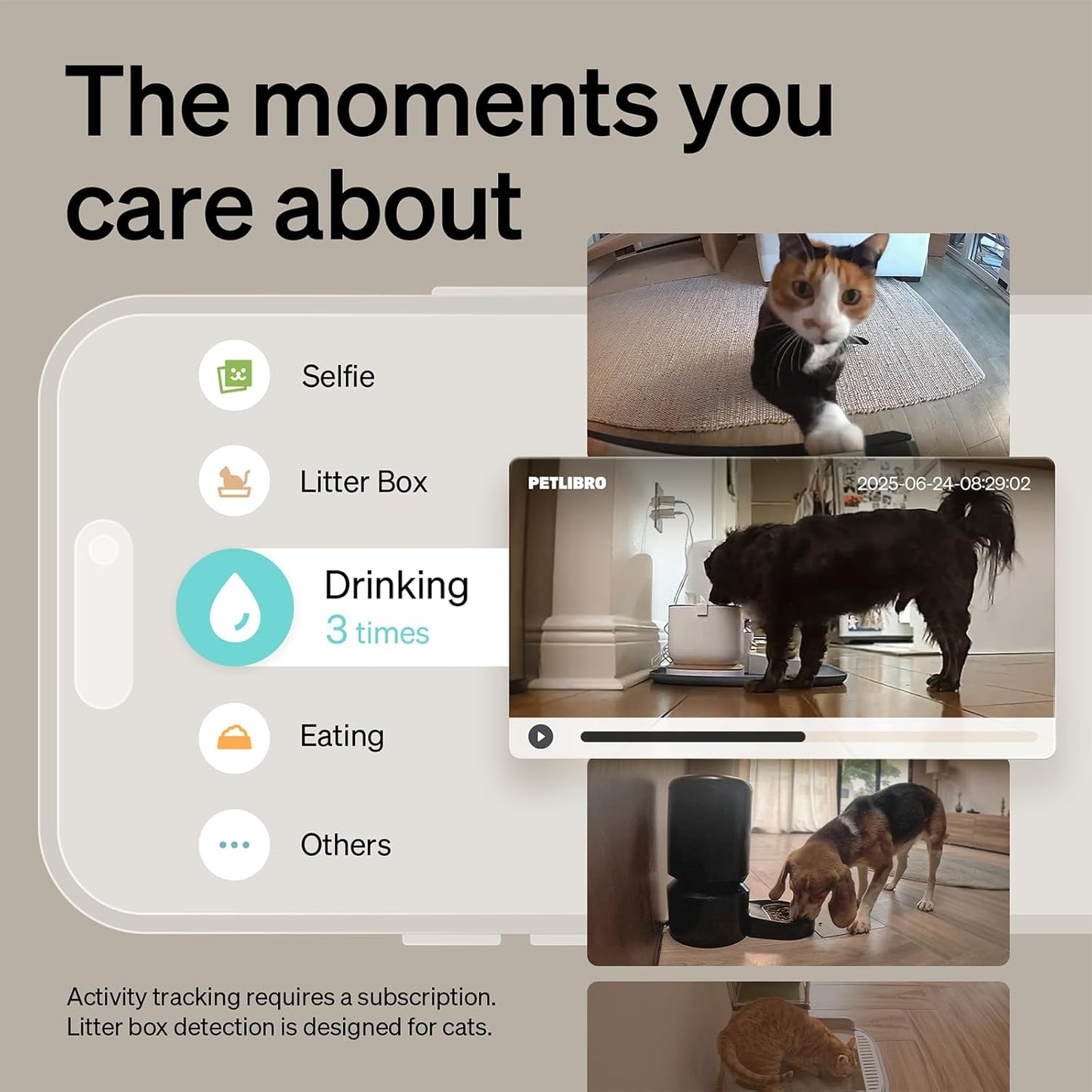 PETLIBRO AI Dog Camera Pet Camera Indoor with Phone App,2-Way Audio WiFi Cam