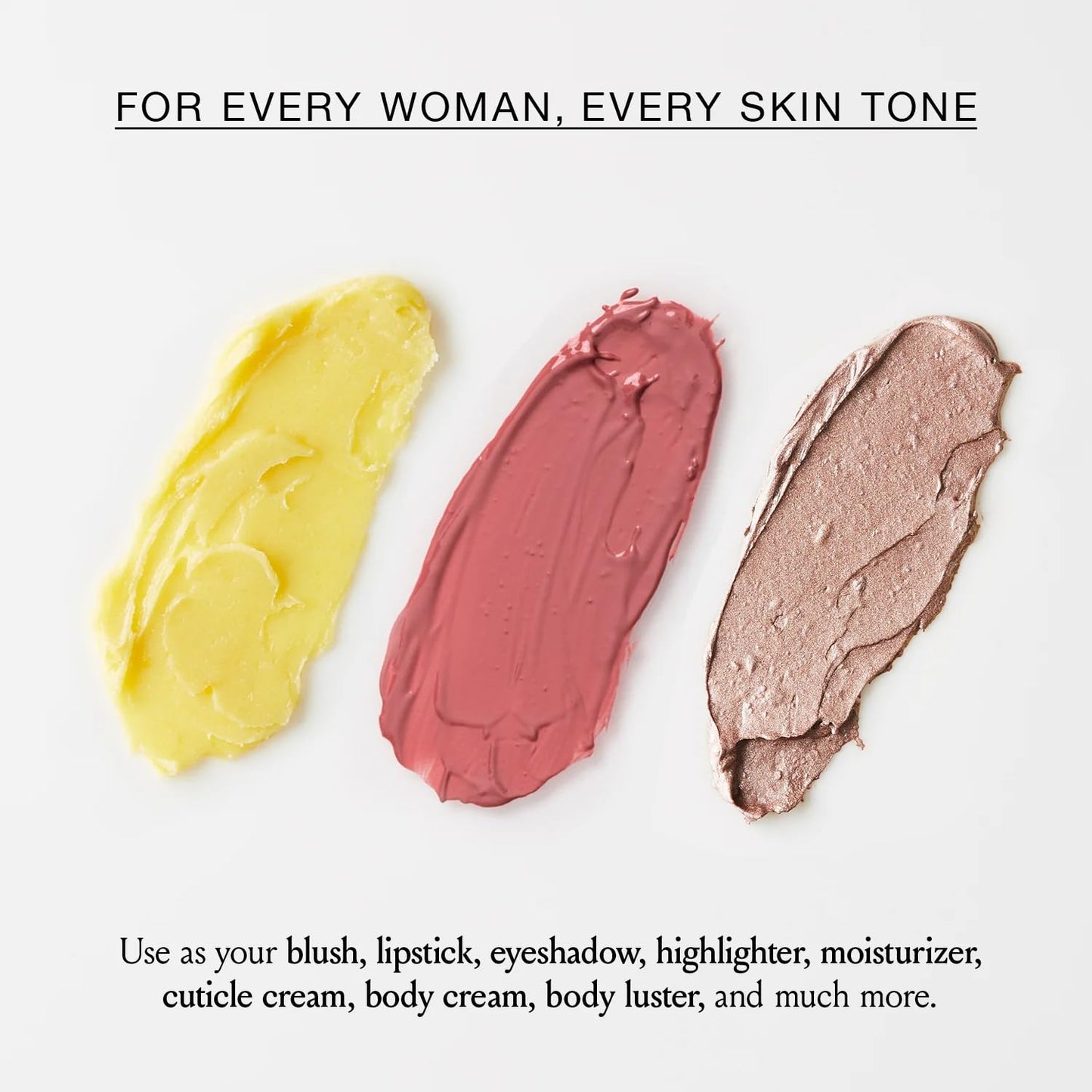 Boomstick Trio ® Rose Nude 3 Pack Cream Blush Makeup - Rose Nude Blush Stick, Highlighter Stick & Moisturizer for Cheeks, Eyes & Lips