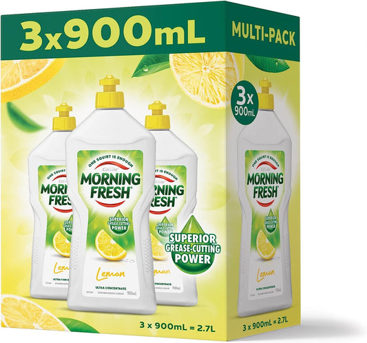 Morning Fresh Lemon Dishwashing Liquid 3 Pack 900ml