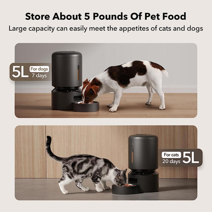 PETLIBRO Automatic Cat Food Dispenser, 5G WiFi Pet Feeder with APP Control for Pet Dry Food, 5L Automatic Cat